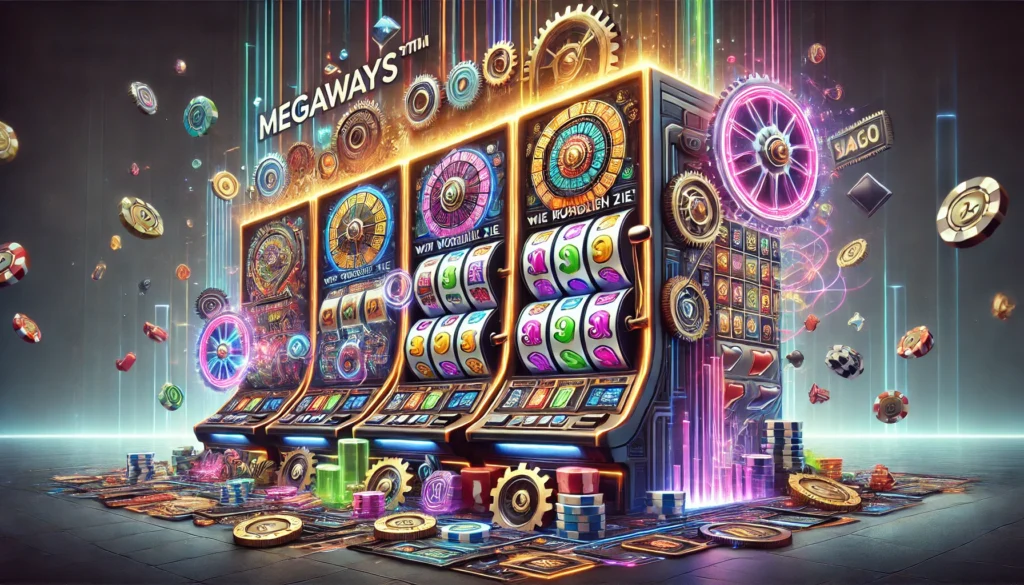 DALLE 20250327 122353 A visually engaging 169 banner image for a blog post titled Megaways™ Slots erklärt Wie funktionieren sie Megaways™ Slots explained How do they Winticker